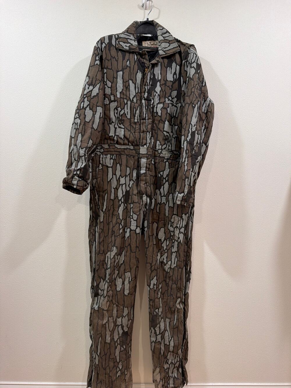 Vintage Walls Trebark Camo Hunting Coveralls Canvas Jumpsuit